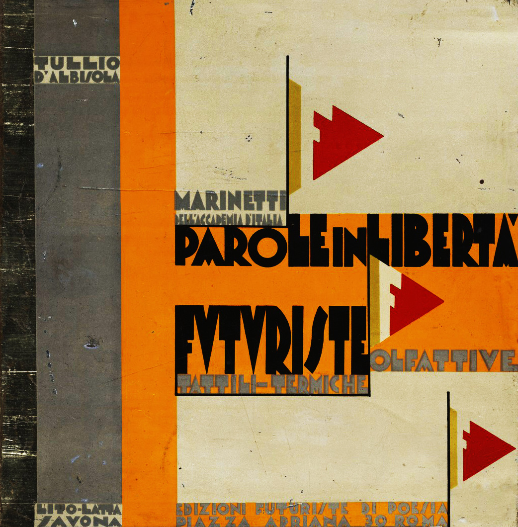 Front cover from Parole in Liberta Futuriste. 1924
