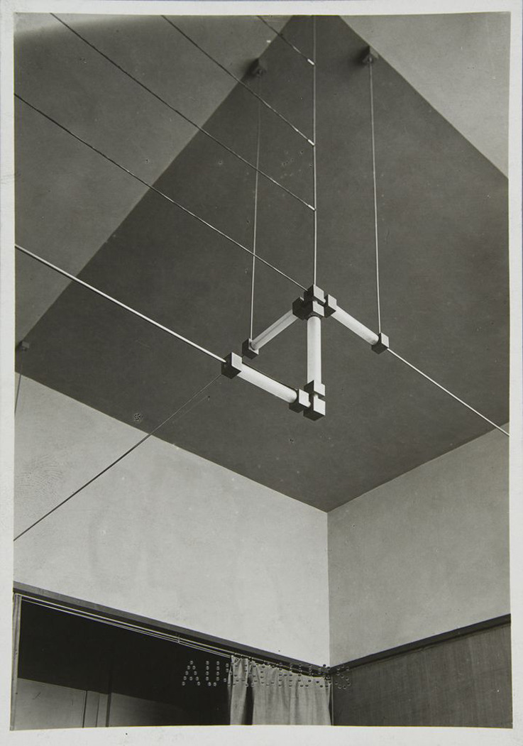 Walter Gropius, Lighting fixture in the Director’s office, 1923/24. Bauhaus Weimar. Via harvardartmuseum