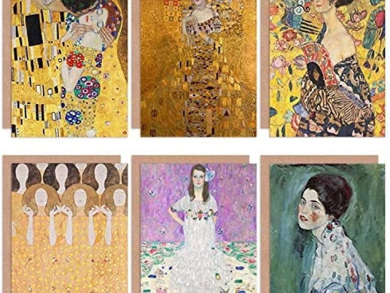 Gustav Klimt Portrait Lady Fan Kiss Adele Bloch Bauer Fine Art Greeting Card Pack of 6