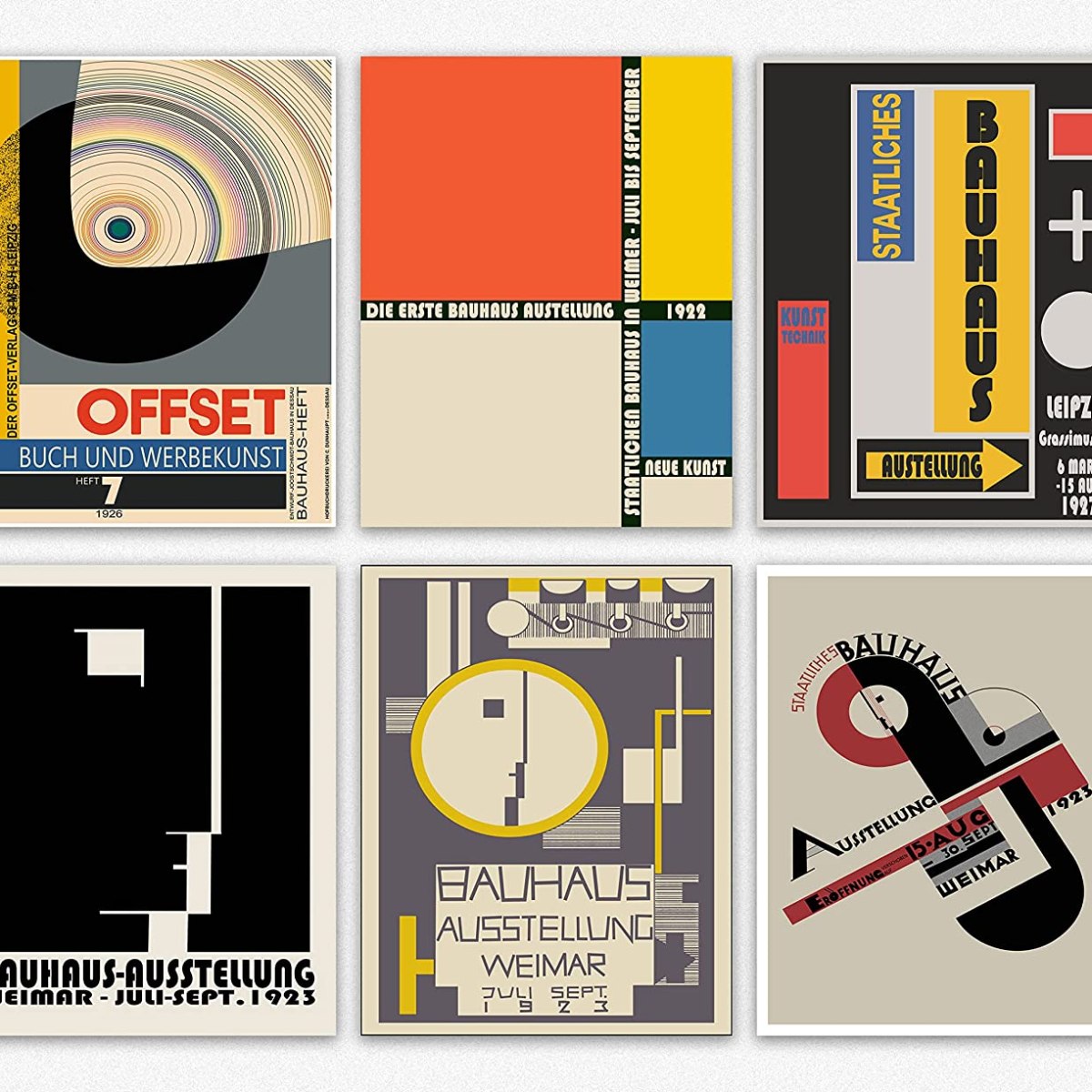 Abstract Geometric Bauhaus Prints and Wall Art