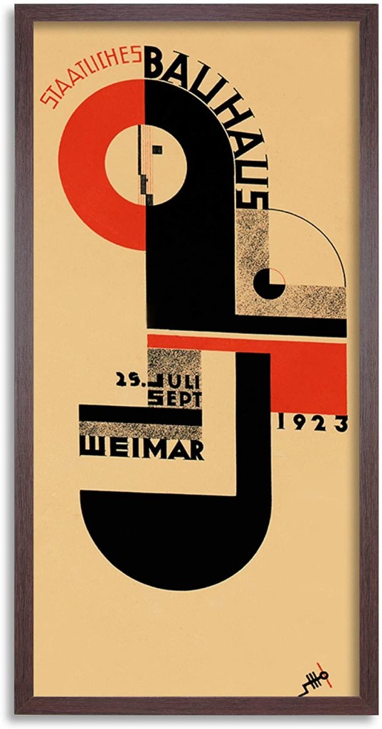 Bauhaus Weimar Expo 1923 Long Panel Framed Wall Art Print