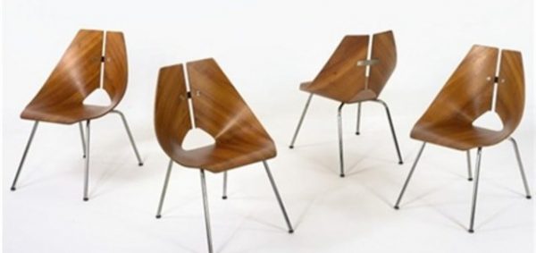 Chairs model no 939 set of 4 by Ray Komai