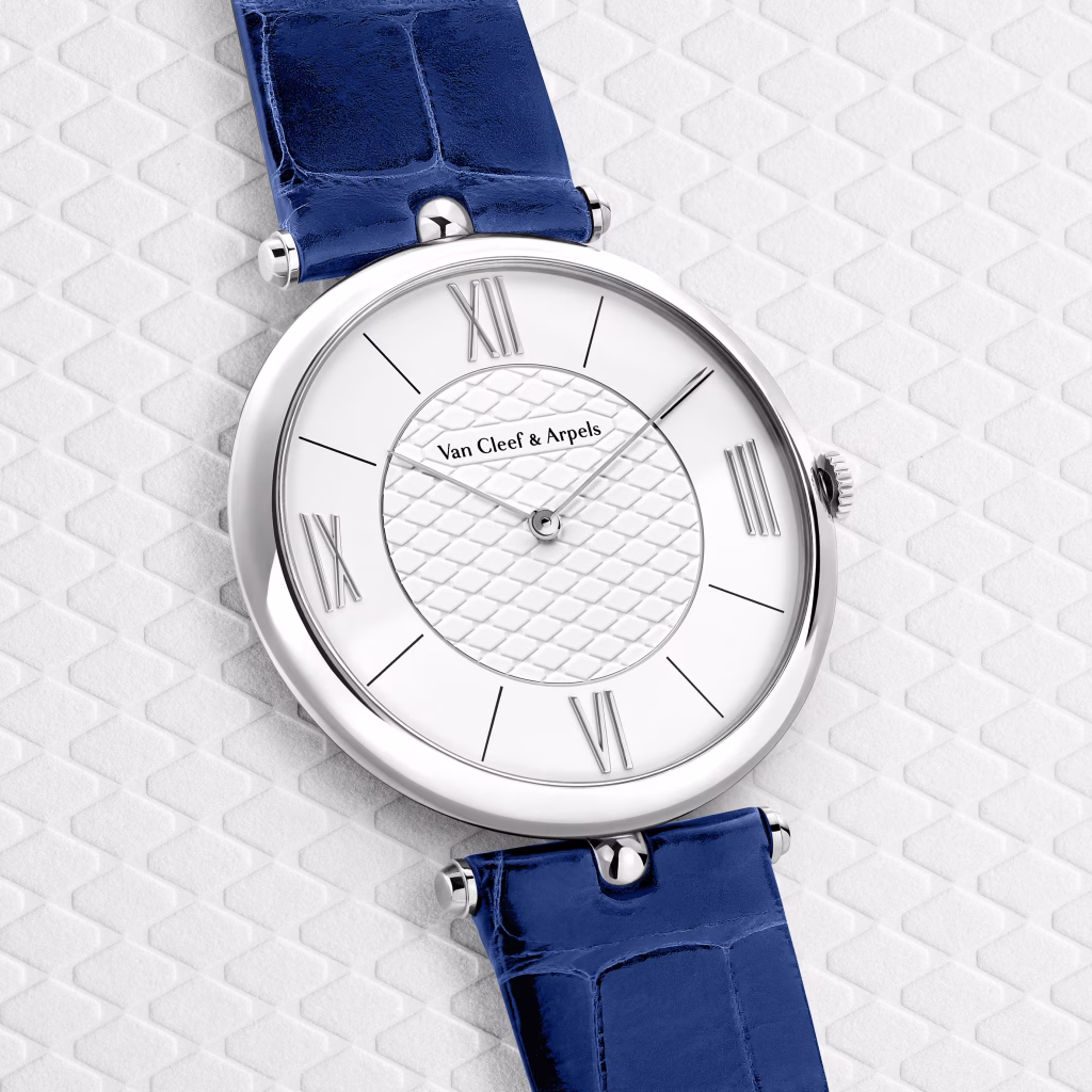 Pierre Arpels watch by Van Cleef & Arpels, expressing minimalist dial design, slim proportions, and understated modern luxury.