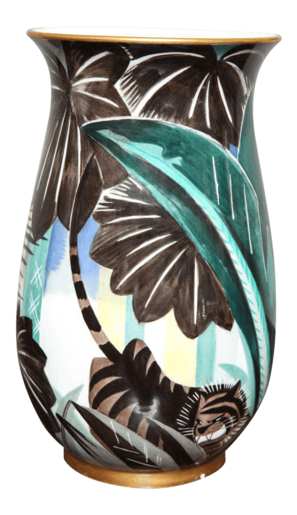 Art Deco Porcelain Vase by Robert Bonfils