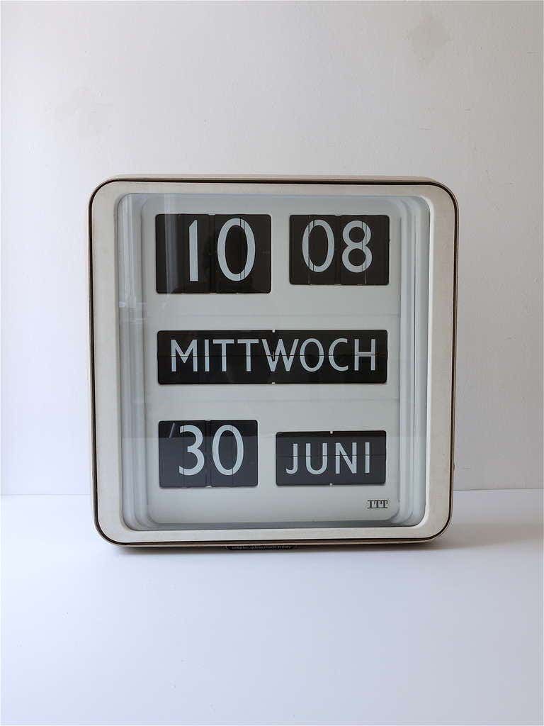 Gino Valle Wall Clock - Big Solari Udine Dator 10 Airport Flip Italy 1960S Italian Mid-Century Modern