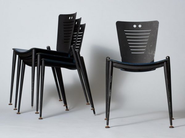 Set of 4 RC Dining Chairs by Ronald Cecil Sportes for Tecno, 1980s