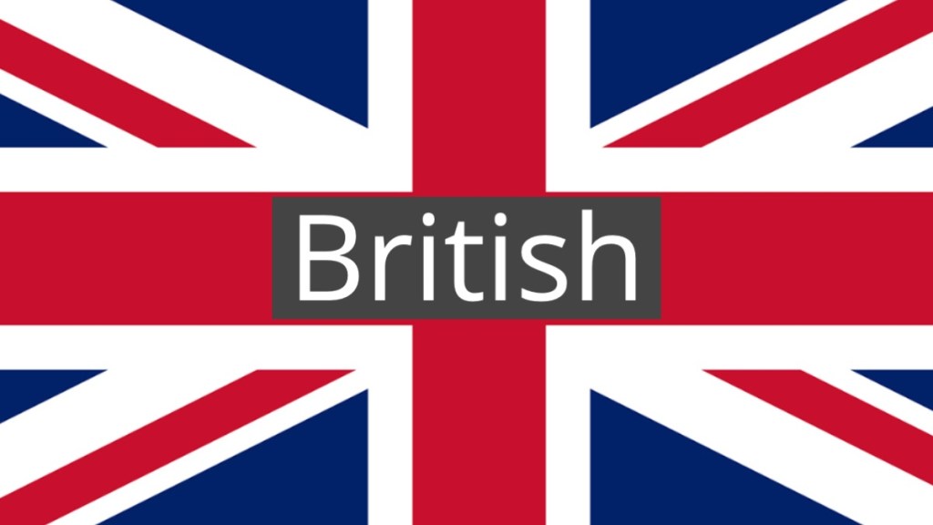 British Flag with text