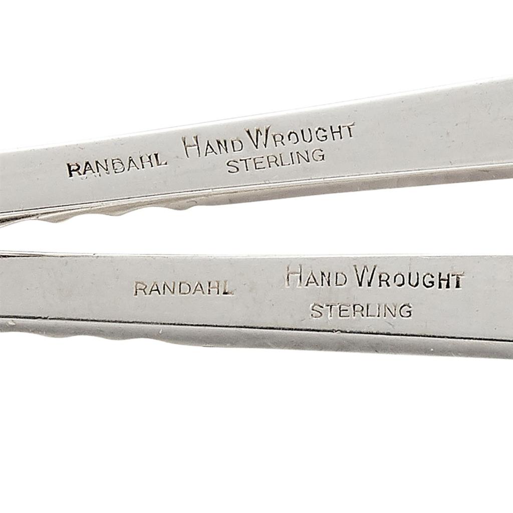 Closeup of Juilus Olaf Randall fork and spoon set