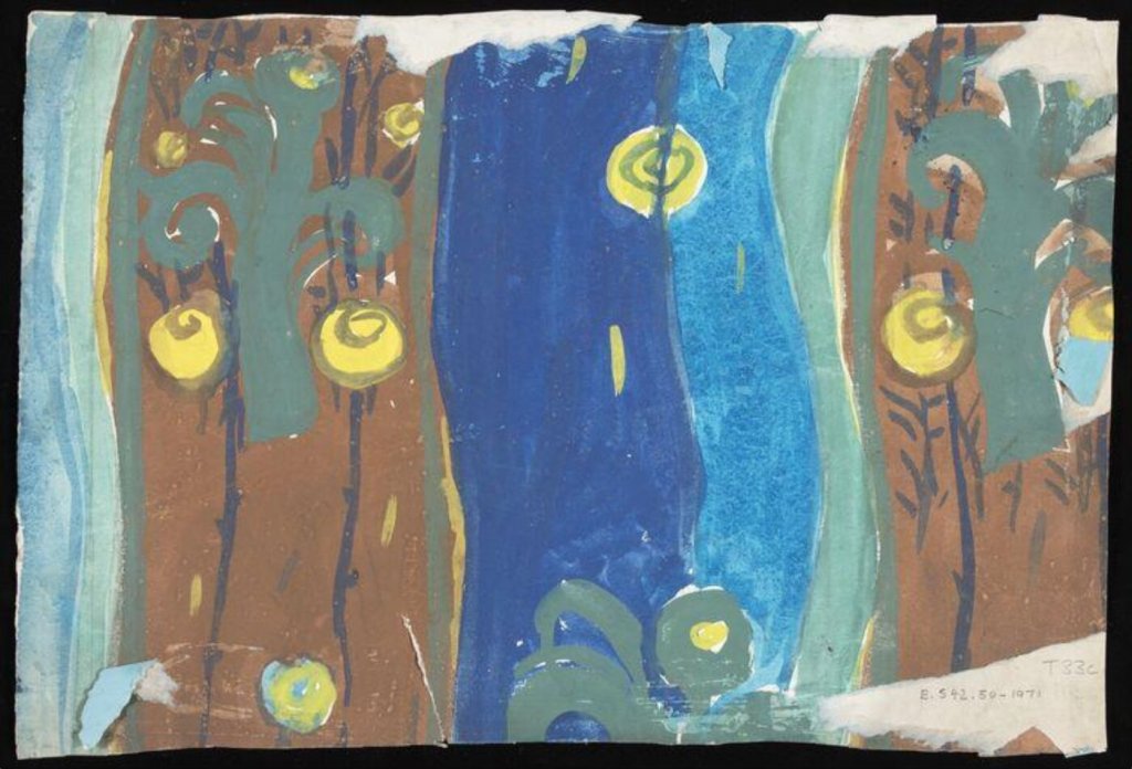 Textile design by Minnie Macleish V&A c.1935