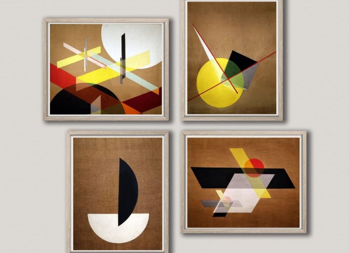 Abstract Geometric Bauhaus Prints Bauhaus Wall Art