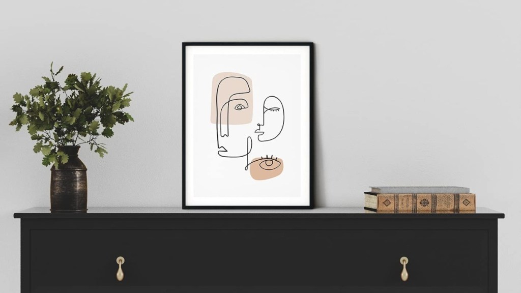 HAUS AND HUES Minimalist Picture Line Drawing Wall Art: Elevate Your Space with Timeless Elegance