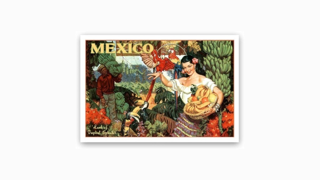 Vintage Travel Posters Mountain Wall Art Decor Set of 6