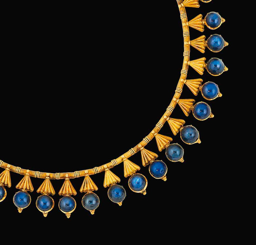 A sapphire fringe necklace attributed to Carlo Guilano