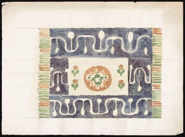 Textile design c.1935 designed by Minnie McLeish.