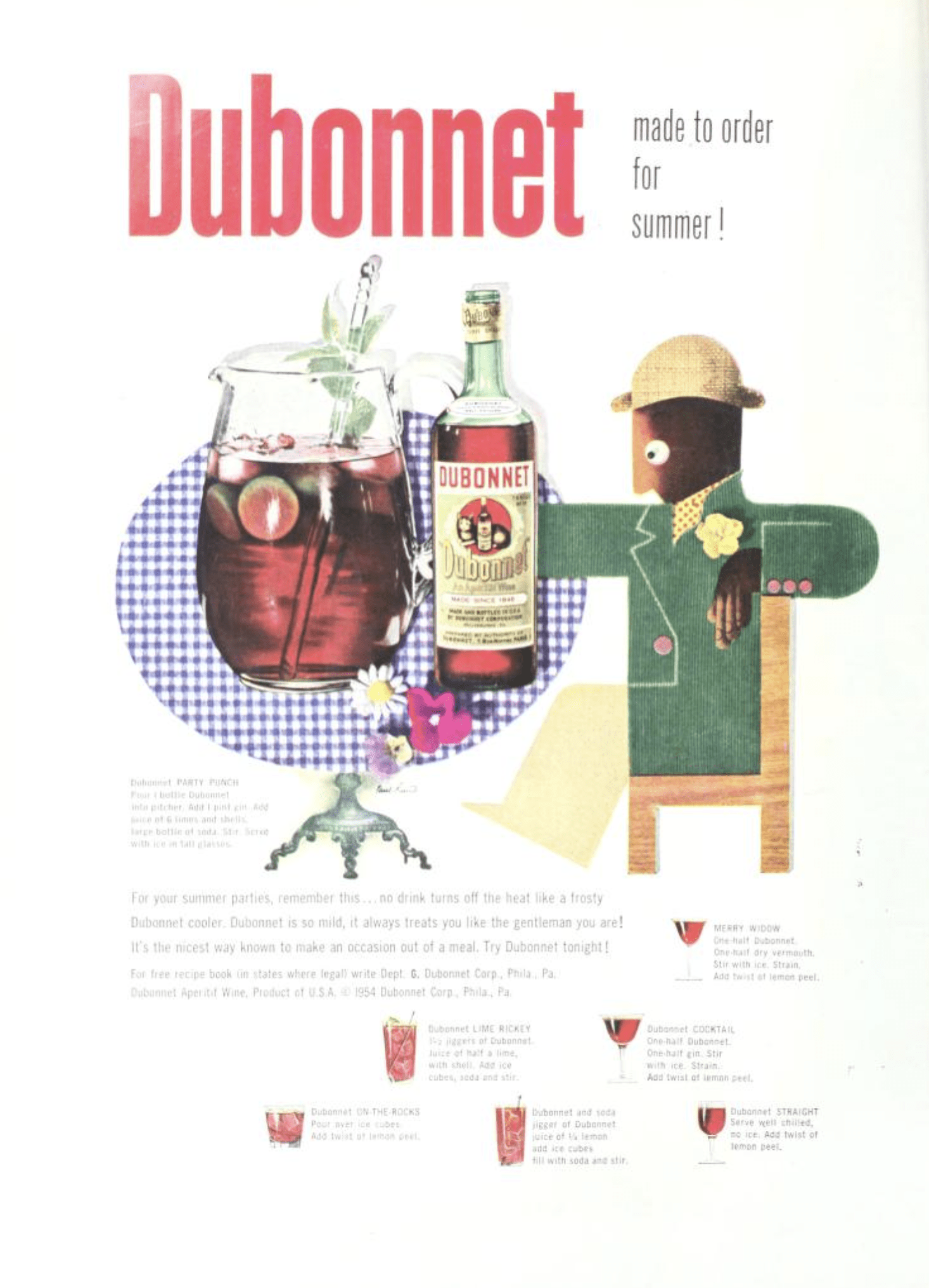 Dubonet Advertisementby Paul Rand, 1954