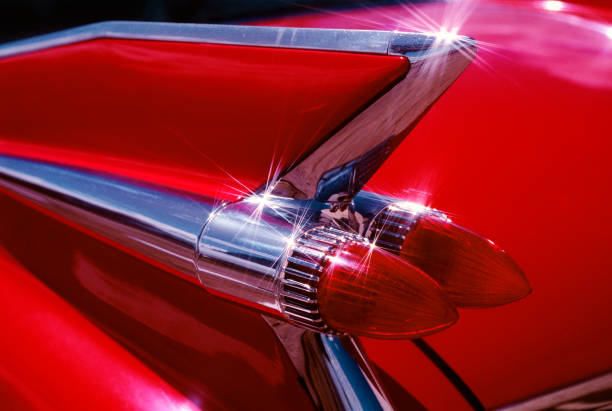 1959 Red Cadillac Car Fender Tail Fins