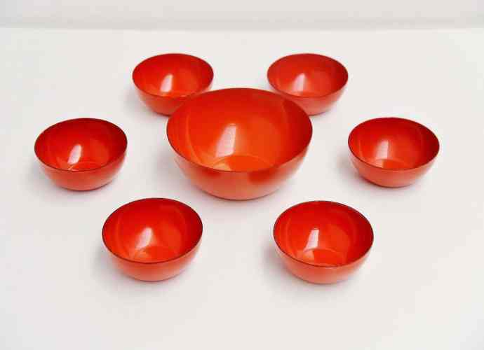 Arabia Finel Bowl Set by Kaj Franck, Finland, 1960