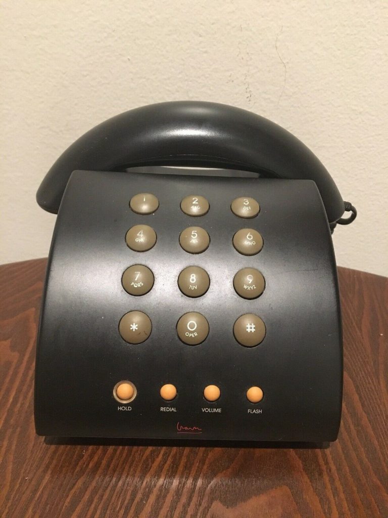 Vintage Architect Michael Graves Black Corded Phone Telephone