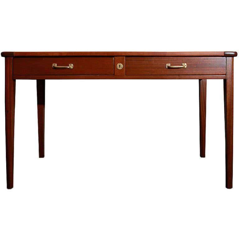 Eugene Printz Art Deco Mahogany Desk 1932