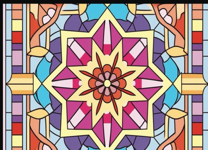 Geometric And Stained Glass Design Coloring Book: Relax, Unwind, and Unlock Your Creativity
