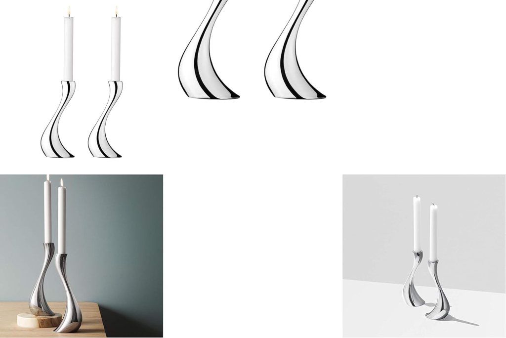 Georg Jensen Cobra Medium Candle Holder Set of 2 Size:ys/m