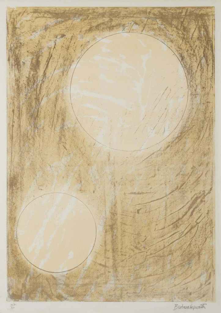 Sun and Water - Lithograph, the Aegean Suite by Barbara Hepworth 1970-71