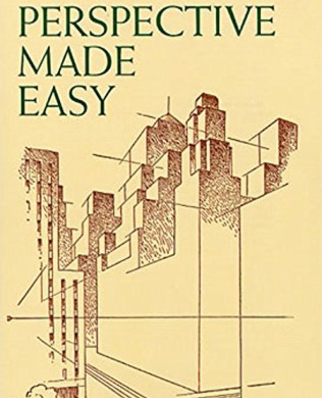 Cover of the book 'Perspective Made Easy' featuring architectural illustrations and a clear, simple title design.