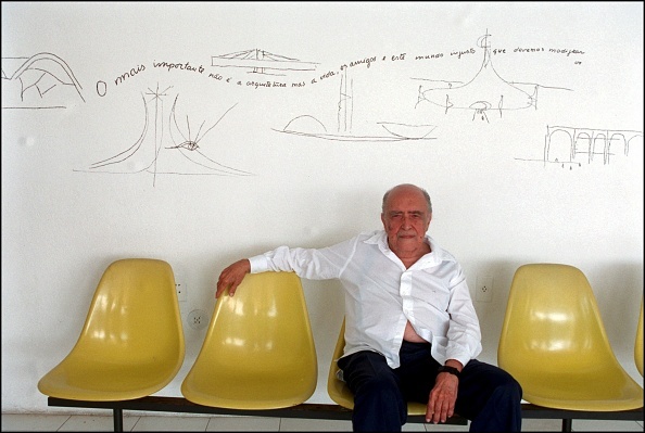 Brazilian Architect Oscar Niemeyer In His Copacabana Studio