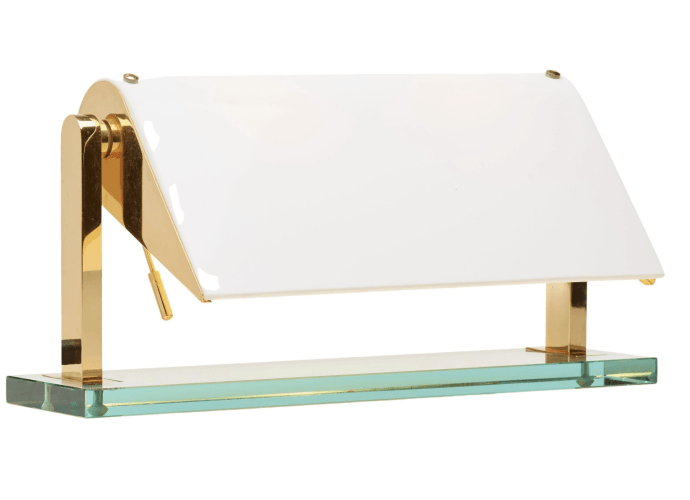 Crystal and Brass Desk Lamp by Pietro Chiesa for Fontana Arte