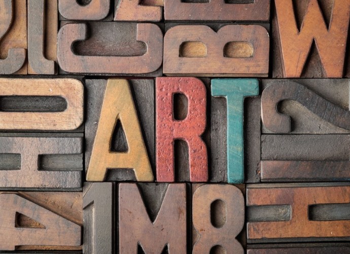 Typography featured image with the word 'Art' hidden in middle of image