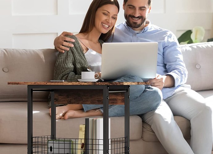 GiveBest End Table with Charging Station