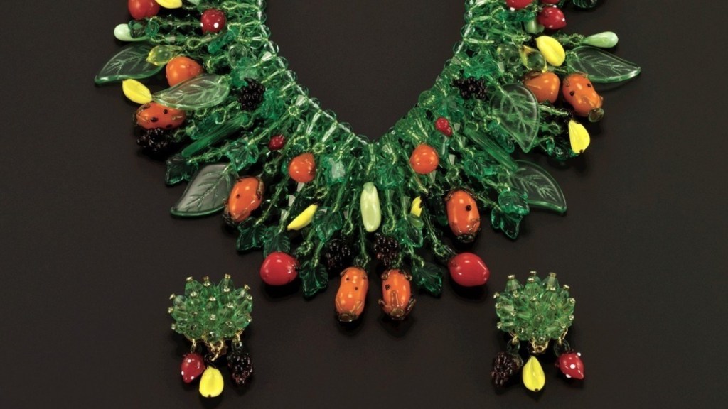 Tutti Frutti Necklace and 2 Earrings by Stanley Hagler