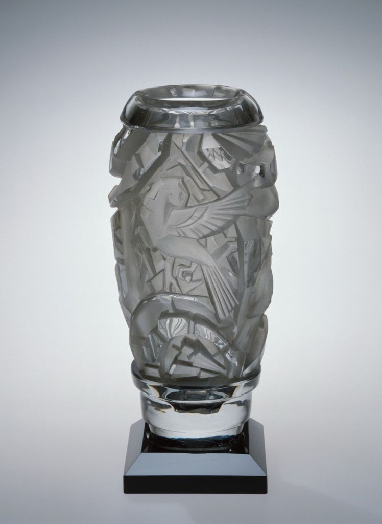 Vase with Birds in Foliage by Aristide Colotte