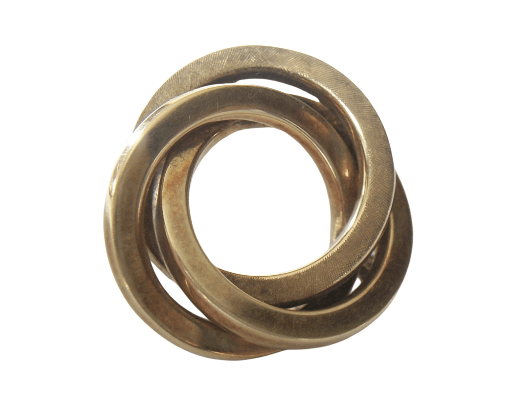 CARL CHRISTIAN FJERDINGSTAD - Art Deco Gold Circle Brooch - France - Circa 1930s