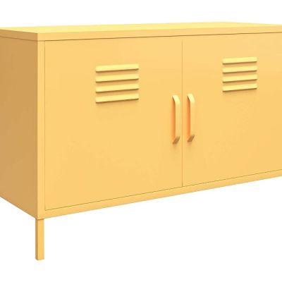 Fun and Funky Novogratz Cache Metal Locker – Yellow End Table