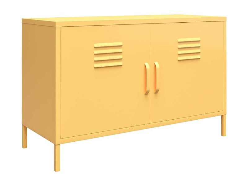 Fun and Funky Novogratz Cache Metal Locker – Yellow End Table
