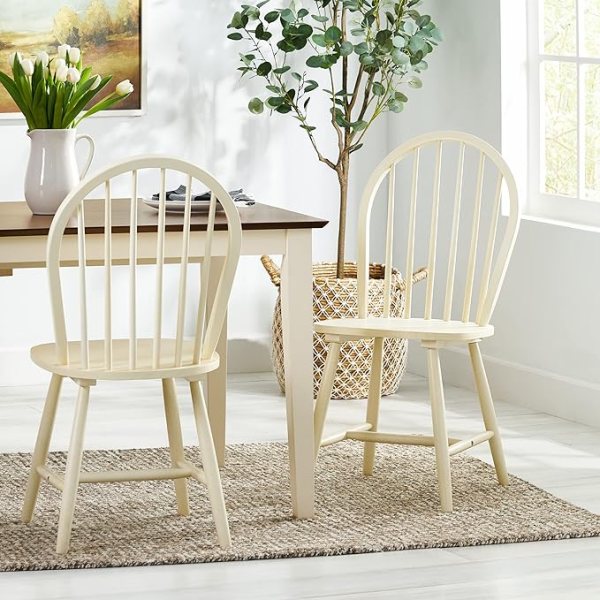 Classic Elegance Revived: Home Countryside High Back Spindle Dining Chair,