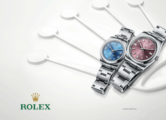 An advertisement for the Rolex Oyster Perpetual