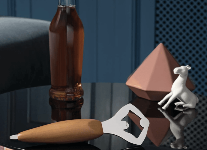 Alessi AB07 Ercolino Bottle Opener w/Pear Wood Handle