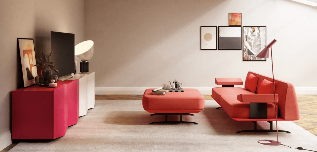 Living room design from Baleria Italia (screenshot from website).
