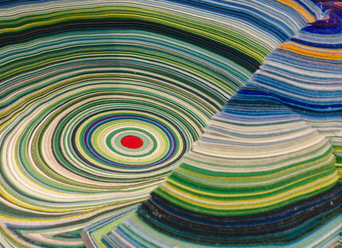 "Cloud Layers" (2013). A chair made of 545 layers of cloth by Richard Hutten. Gemeentemuseum Den Haag