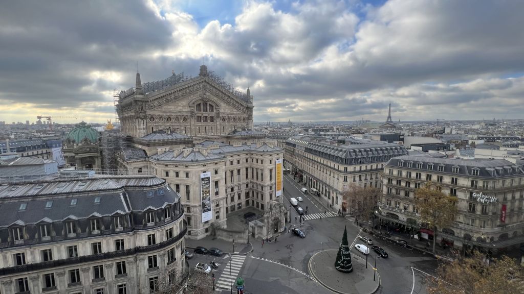 View of Paris from top of Galerie Lafeyette