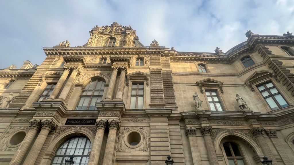 The Pavillon de Flore, part of the Palais du Louvre in Paris, France, stands at the southwest end of the Louvre, near the Pont Royal.