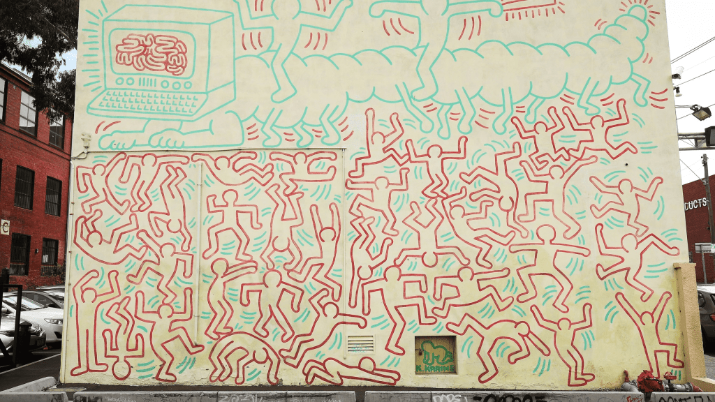 Keith Haring Collingwood Mural