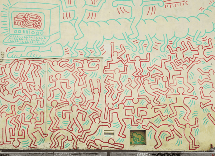 Keith Haring Collingwood Mural