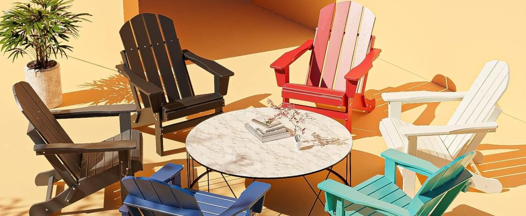 WUTUTUEE Adirondack Chair Weather Resistant Folding