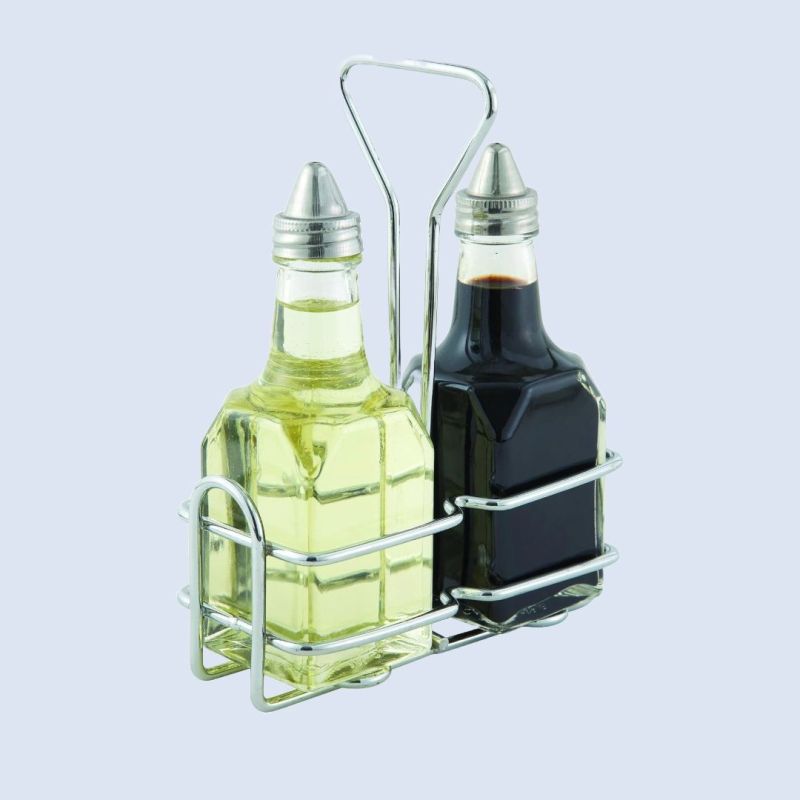 Elevating Your Kitchen Aesthetics with the Winco Oil and Vinegar Cruet Set in Stainless Steel