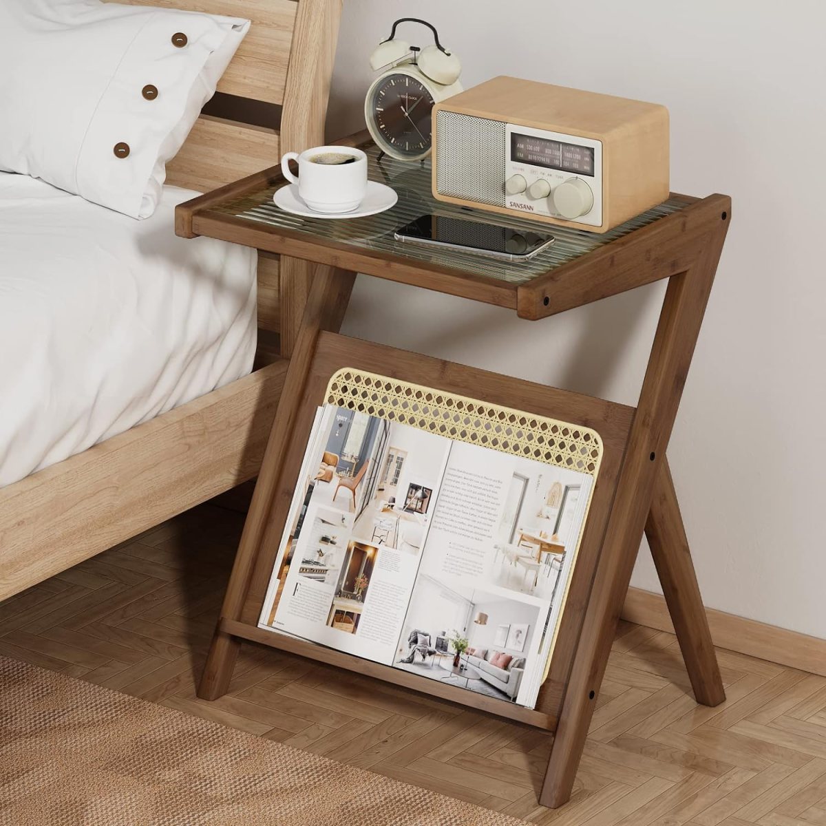 Unveiling the Charm: Bamworld Rattan Side Table Boho NightStand