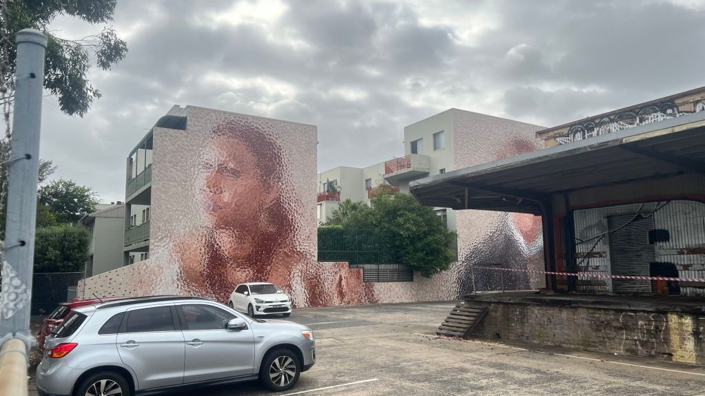 Pointlist Art Murals on Wilson Street, Newtown – Striking Urban Art