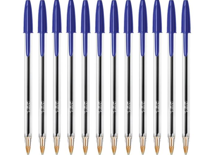 BIC Cristal Extra Life Ballpoint Pen Medium 1.0mm Blue Box 12